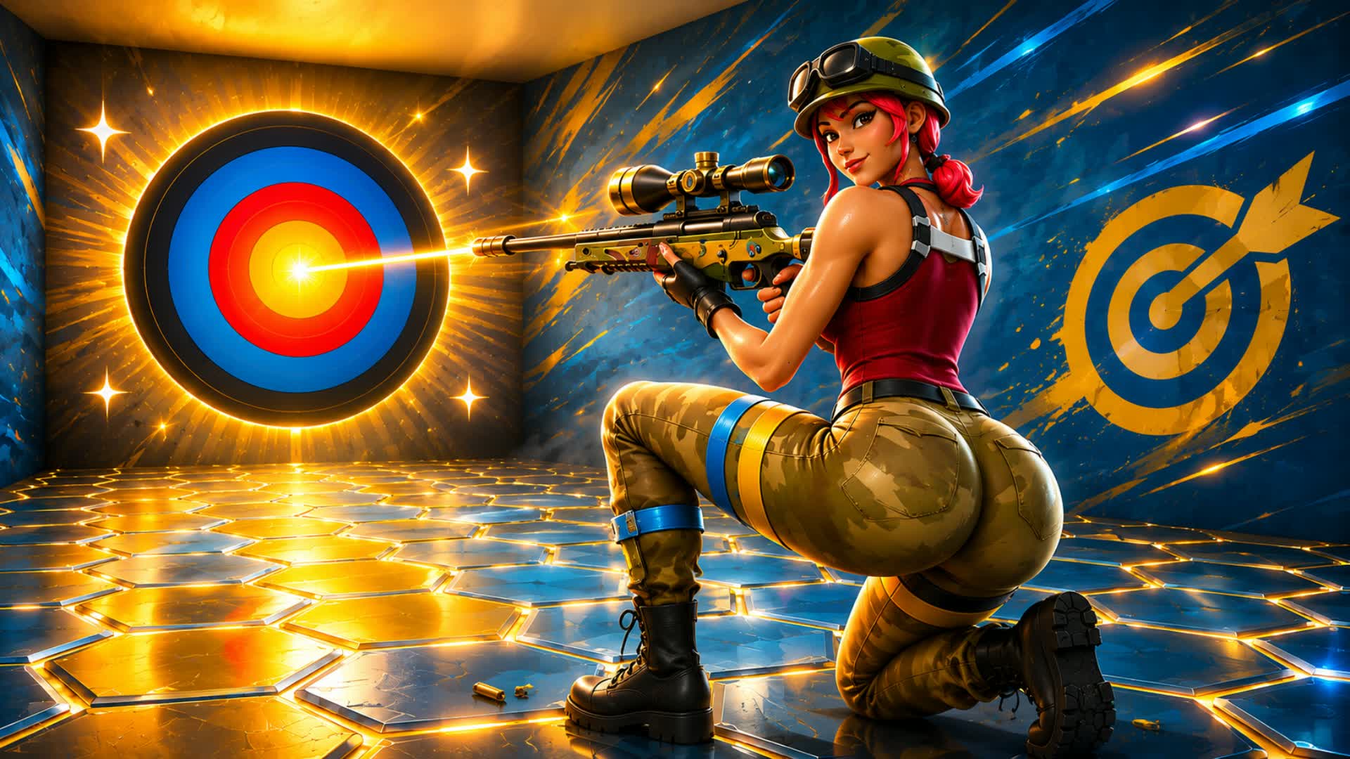 🏹🎯 BULLSEYE TRICKSHOT PARKOUR 60+ — Fortnite Creative map