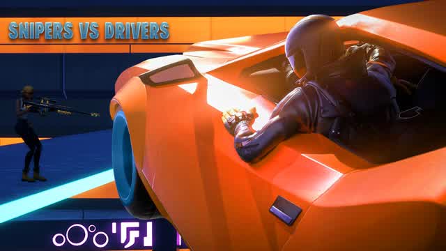 SNIPERS VS DRIVERS — Fortnite Creative map cover art