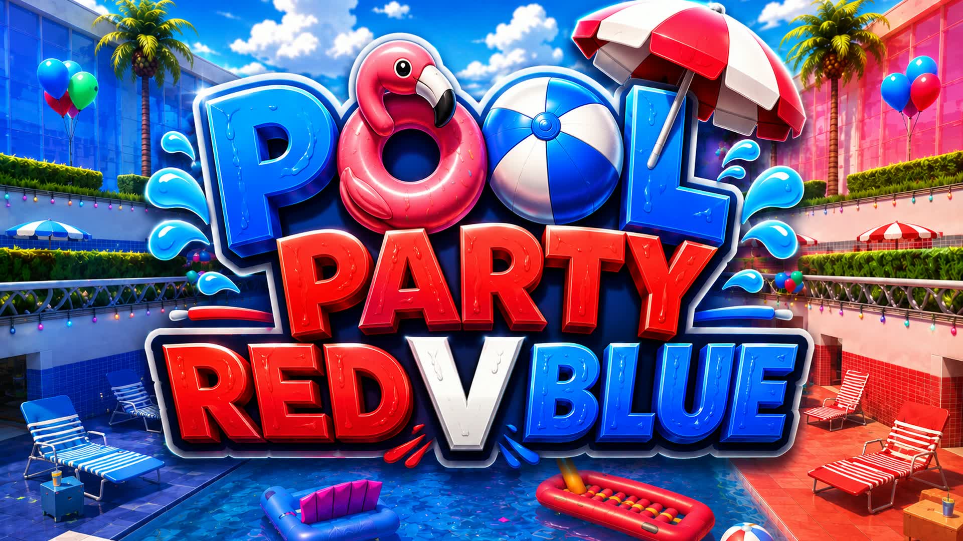 POOL PARTY RED VS BLUE — Fortnite Creative map