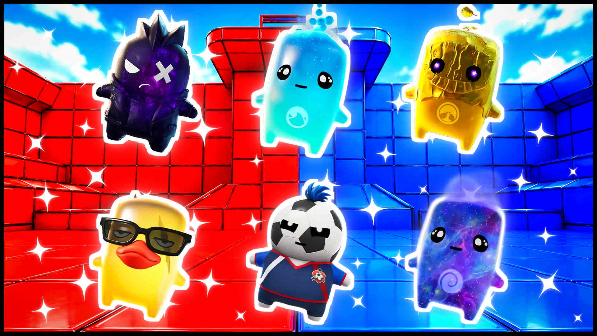 BLUE VS RED SHOT CONTROL 🔵🔴 — Fortnite Creative map