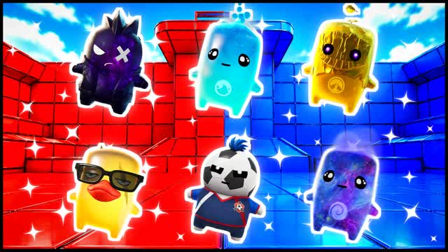 BLUE VS RED SHOT CONTROL 🔵🔴 — Fortnite Creative map