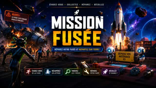 Mission Fusée 🚀 — Fortnite Creative map cover art