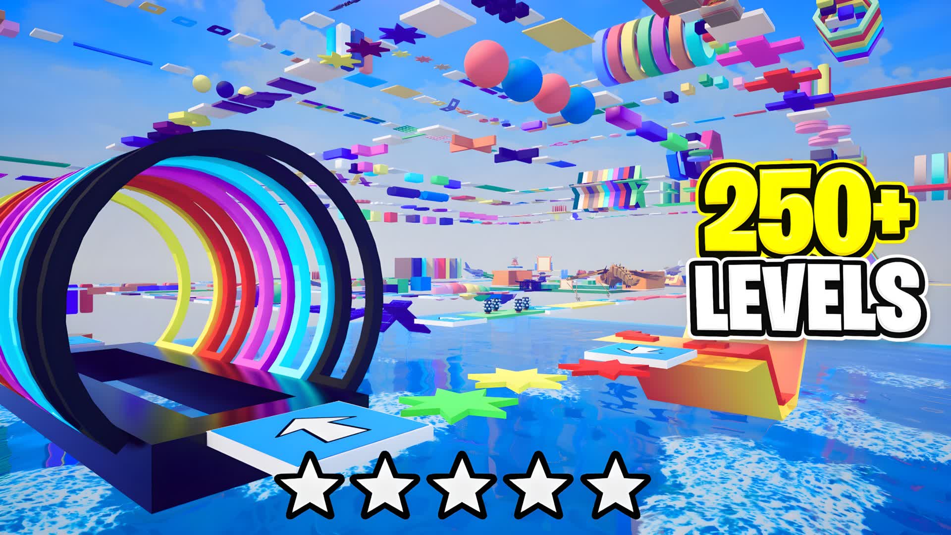 250 LEVEL OBBY PARKOUR 🌈 [DEATHRUN] — Fortnite Creative map
