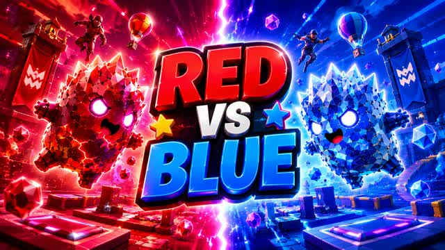 ๐ Red vs Blue ๐ Crazy Color Fight โ Fortnite Creative map
