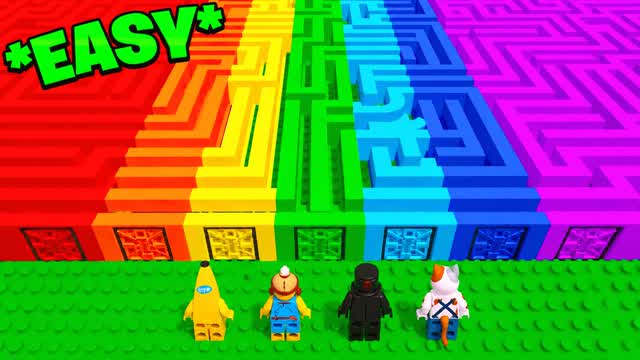 FUN BRICK OBBY PARKOUR 🌈🏆😎 — Fortnite Creative map cover art