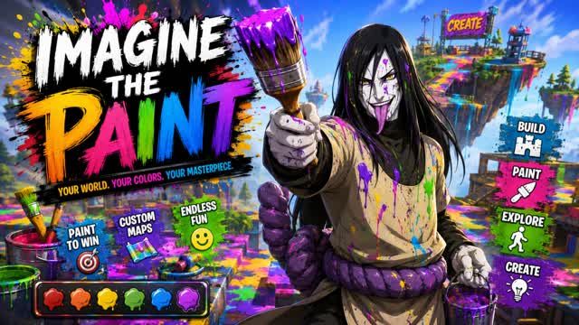 imagine the paint with Oro — Fortnite Creative map cover art