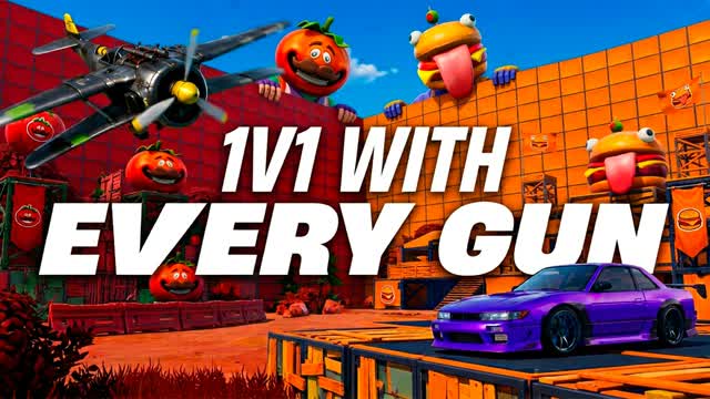 FOOD FIGHT 1V1 WITH EVERY GUN — Fortnite Creative map