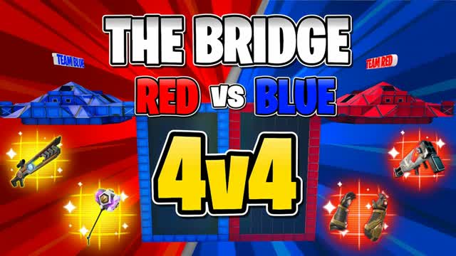 THE BRIDGE RVB Red vs Blue 🔴🔵 4v4 — Fortnite Creative map