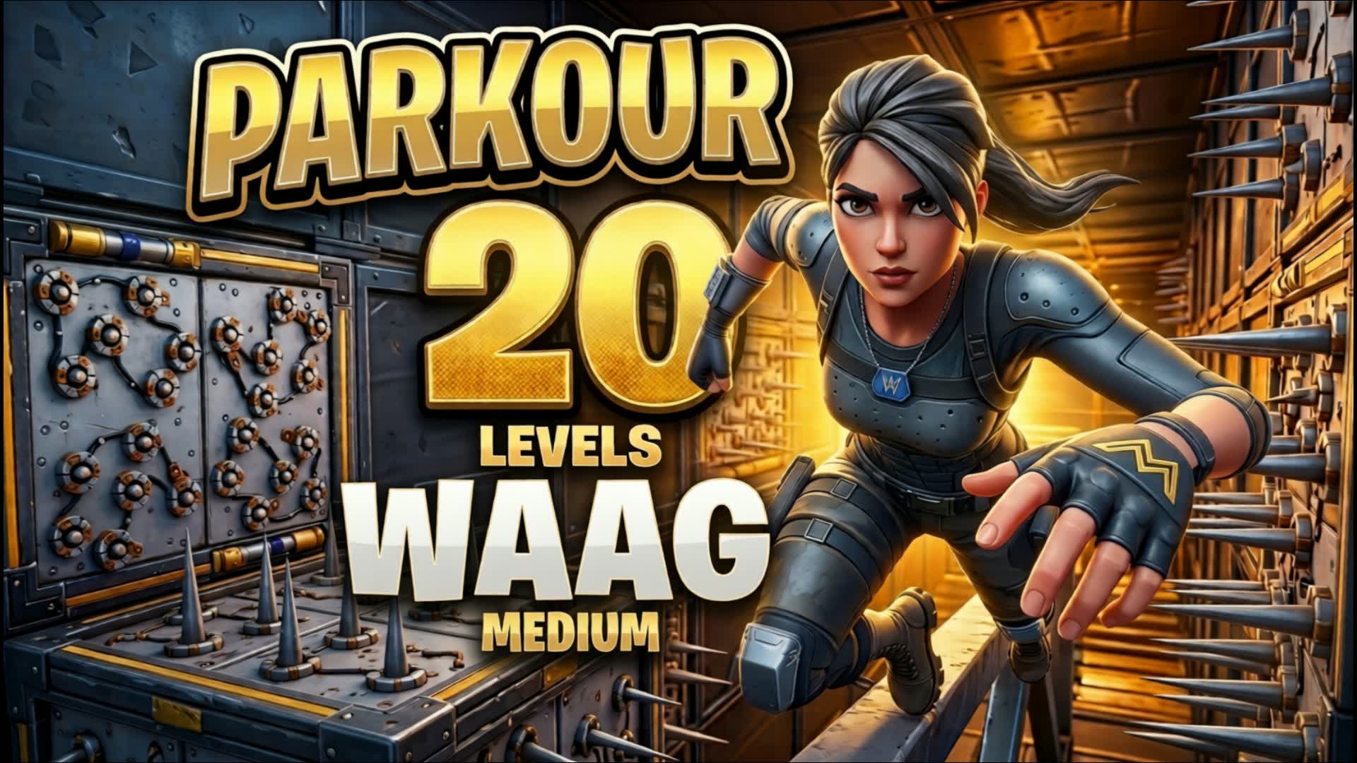 PARKOUR WAAG (6950) 20 LEVELS — Fortnite Creative map