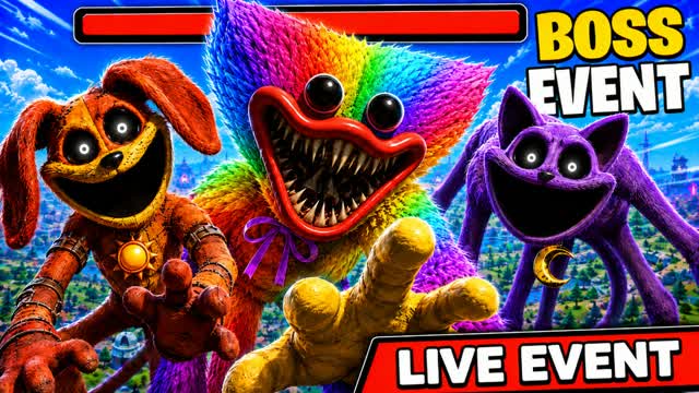 HUGGY WUGGY CATNAP DOGDAY BOSS FIGHT — Fortnite Creative map