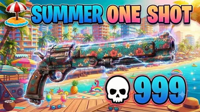 🏖️ ONE SHOT GUN GAME SUMMER RESSORT — Fortnite Creative map