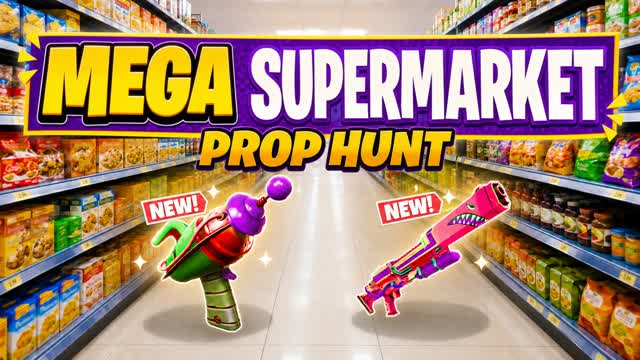 Mega SuperMarket 🛒 Prop Hunt — Fortnite Creative map cover art