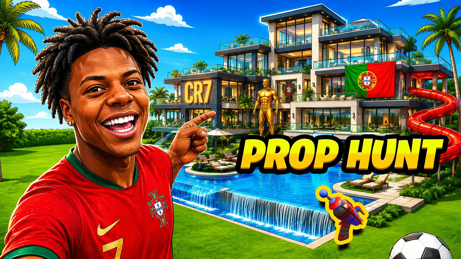 ISHOWSPEED VILLA PROP HUNT CACHE CACHE — Fortnite Creative map