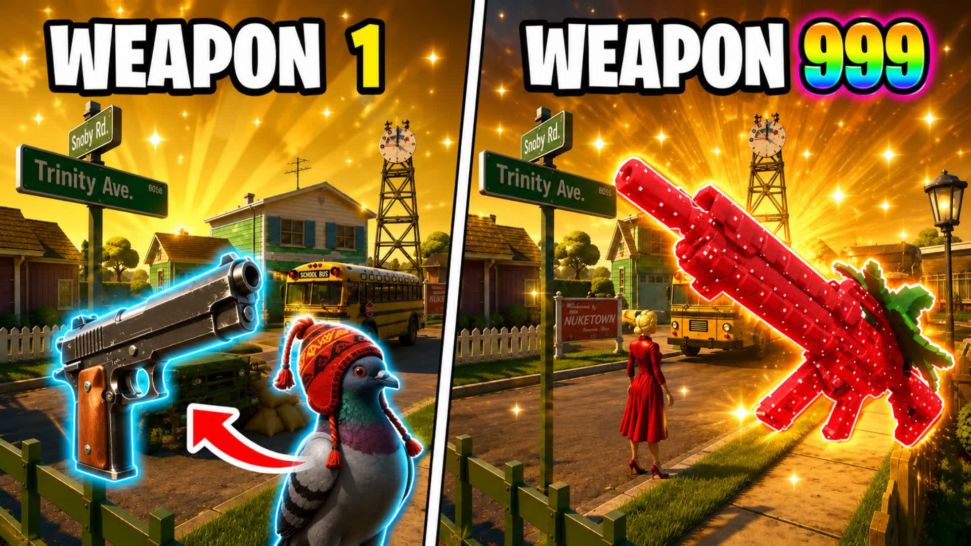 NUKETOWN GUN GAME 🔫 ONE SHOT — Fortnite Creative map