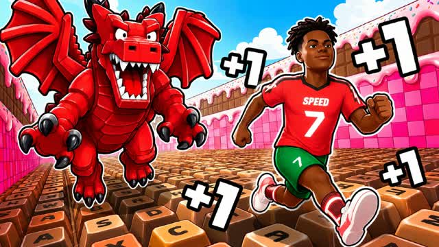 +1 Speed Keyboard DEATHRUN Escape — Fortnite Creative map cover art