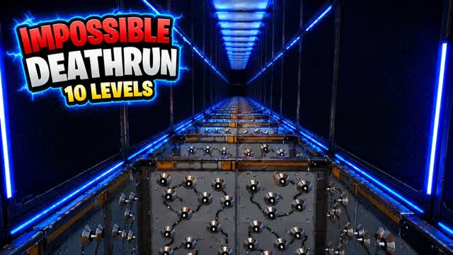 Impossible Deathrun 10 Levels — Fortnite Creative map cover art