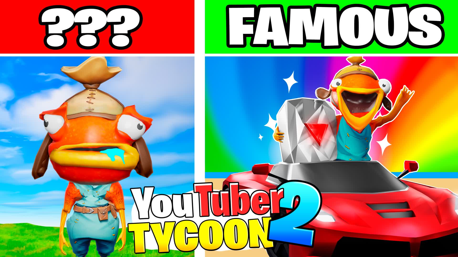 YOUTUBER TYCOON 2 🔴 CITY — Fortnite Creative map