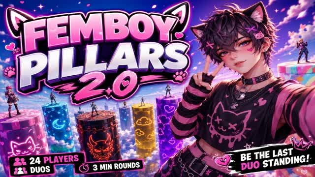 Femboy Pillarz 2.0 — Fortnite Creative map cover art