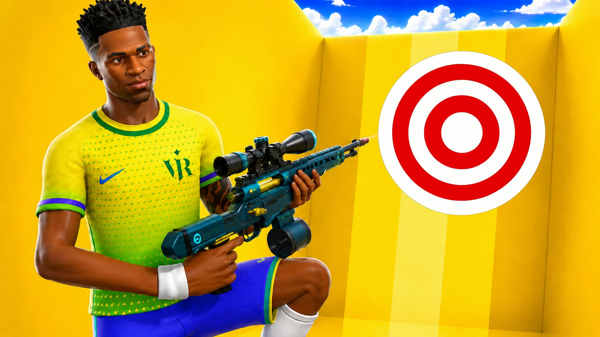 HUGE MEGA TRICKSHOT VINI JR CRAZY — Fortnite Creative map