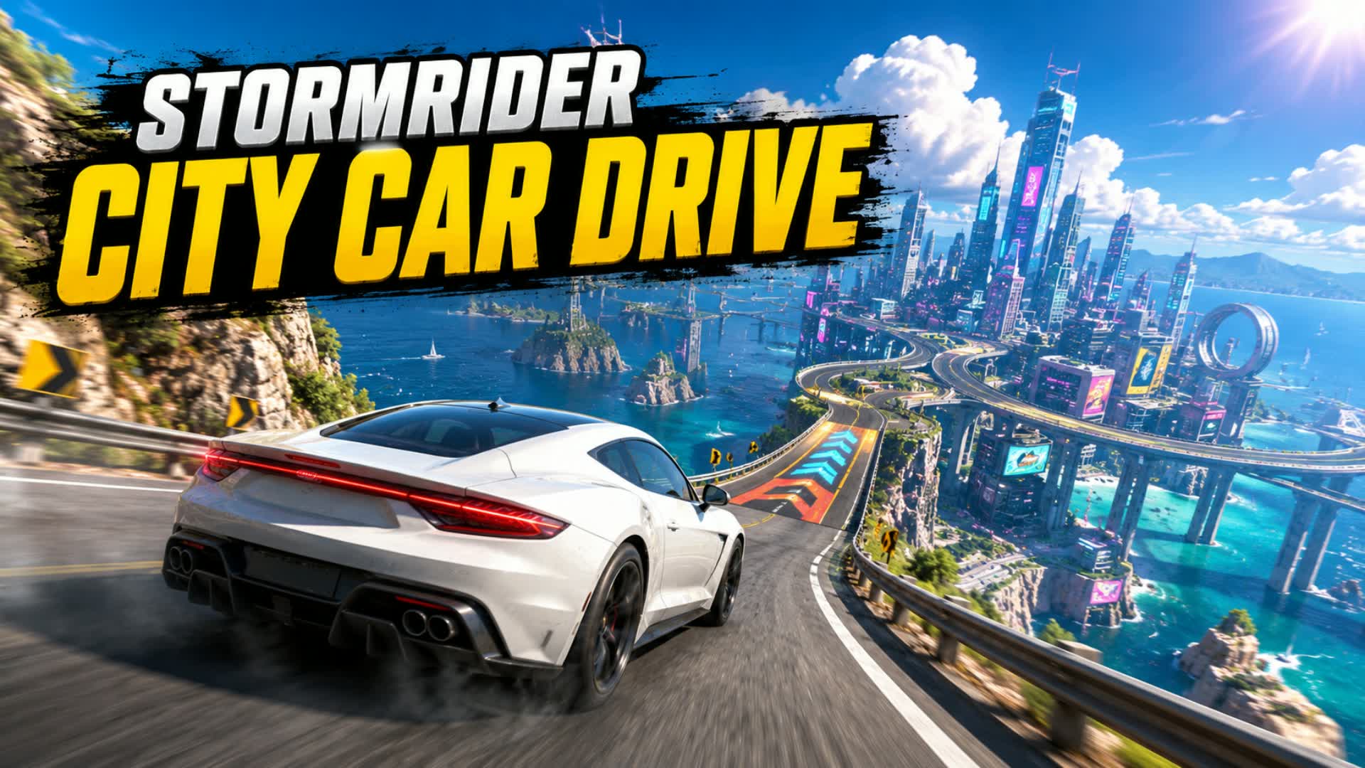 🚗 STORMRIDER CITY CAR DRIVE 🚗 — Fortnite Creative map