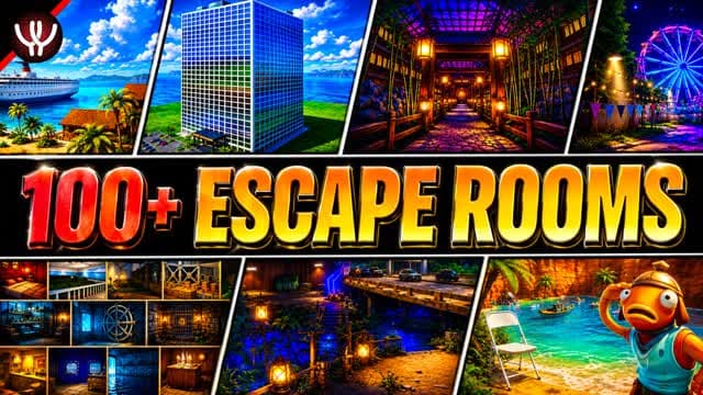 Wishbone's Escape Room Hub [100+ Maps] — Fortnite Creative map