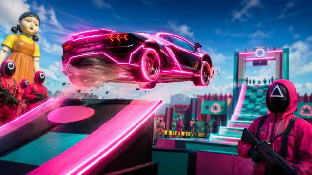 🚗💨 MEGA CAR RACE - CAR GAME — Fortnite Creative map