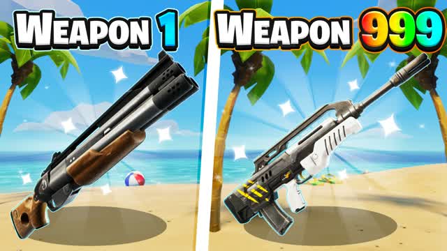 Summer Gun Game ONE SHOT⭐️ — Fortnite Creative map cover art