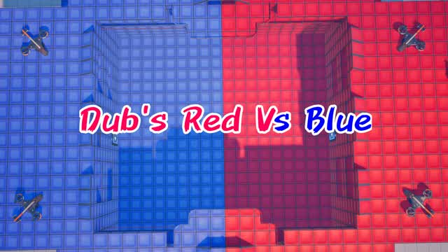 Dub's Red Vs Blue BUILDS — Fortnite Creative map cover art