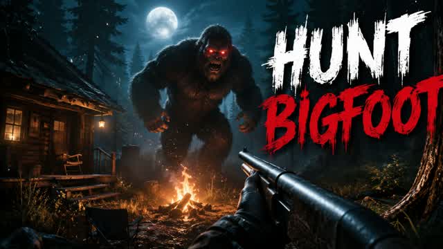 HUNT BIGFOOT [HORROR] [1-4] — Fortnite Creative map cover art