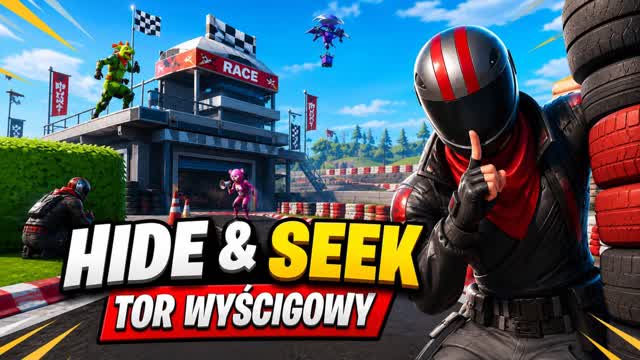 HIDE & SEEK NA TORZE WYŚCIGOWYM — Fortnite Creative map cover art
