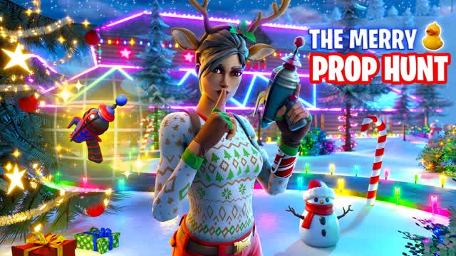 MERRY PROP HUNT 🎄 — Fortnite Creative map cover art