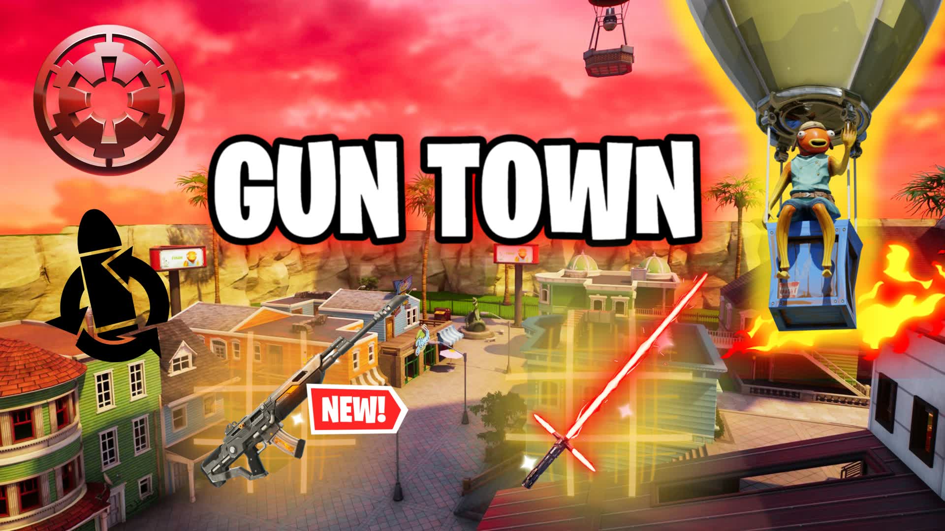GUN TOWN [GUN GAME] — Fortnite Creative map