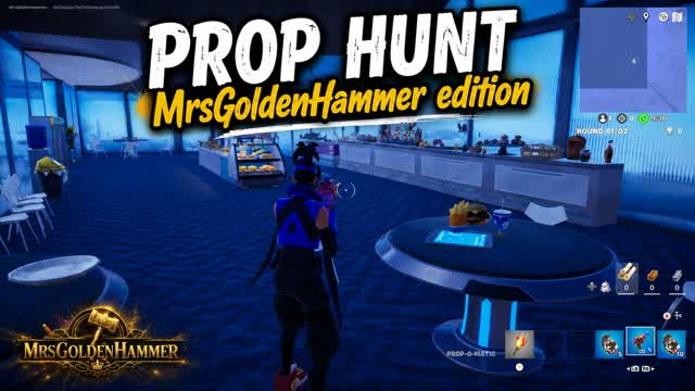 PROP HUNT MrsGoldenHammer Edition — Fortnite Creative map