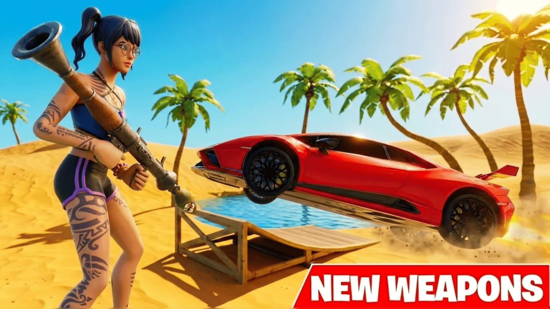 🌴ROCKETS VS CARS☀️ (SUMMER) — Fortnite Creative map