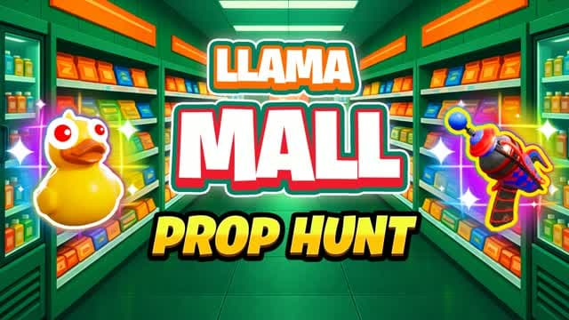 LLAMA MALL PROP HUNT 🛒 — Fortnite Creative map cover art