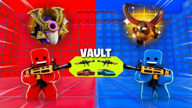 RED VS BLUE 🔴🔵FIGHT — Fortnite Creative map cover art
