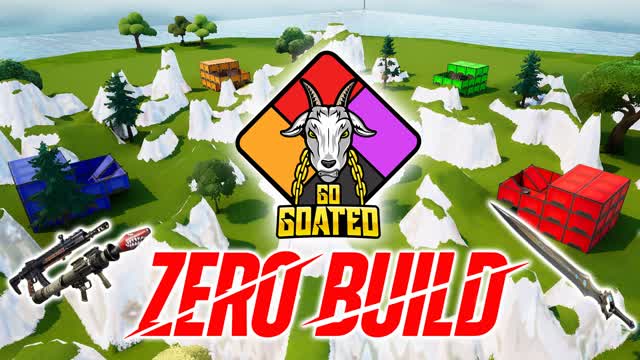 🐐 Go Goated ❌Zero Build - Zone Wars — Fortnite Creative map cover art