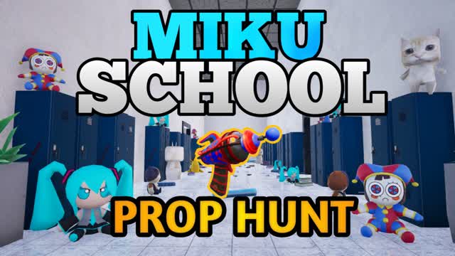 Miku School Prop Hunt📚 — Fortnite Creative map cover art
