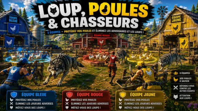 Loups, Poules, Chasseurs — Fortnite Creative map cover art