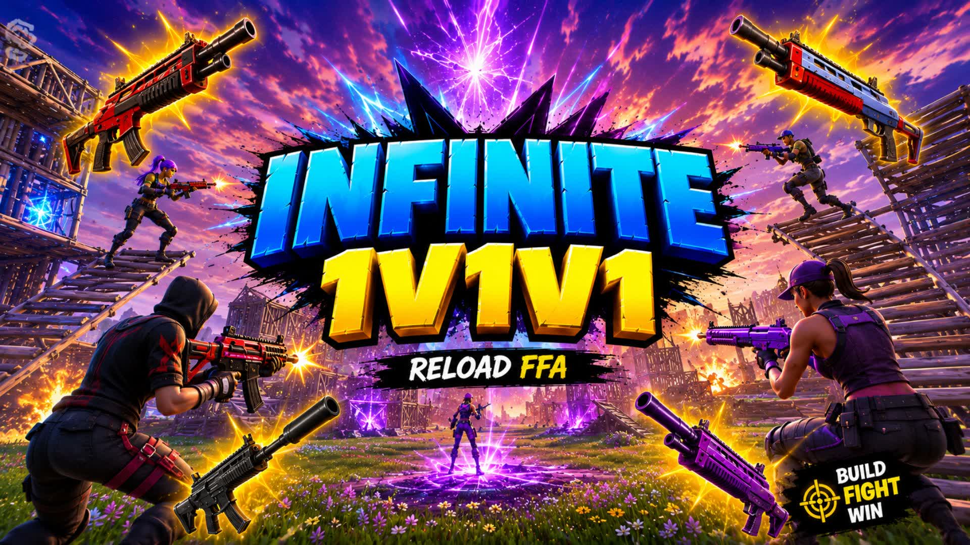 🔥 INFINITE 1V1V1 ⚡️ | RELOAD FFA — Fortnite Creative map