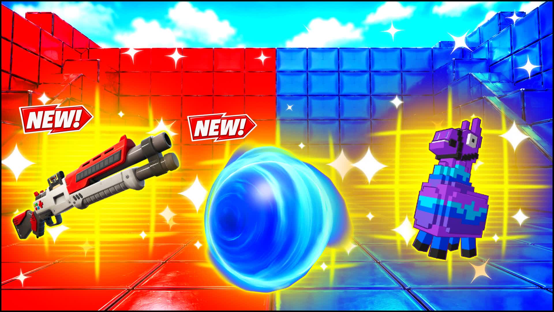 RED VS BLUE DISTANT VIEW 🔴🔵 — Fortnite Creative map