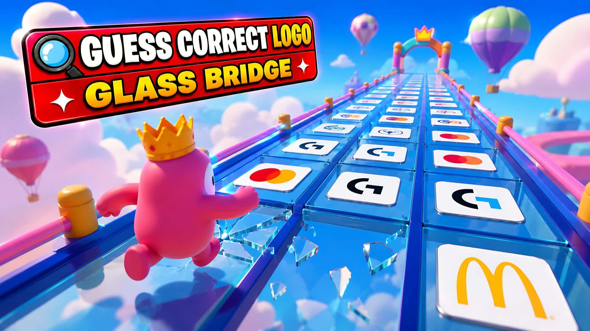 🔎GUESS LOGO ⭐GLASS BRIDGE⭐ — Fortnite Creative map