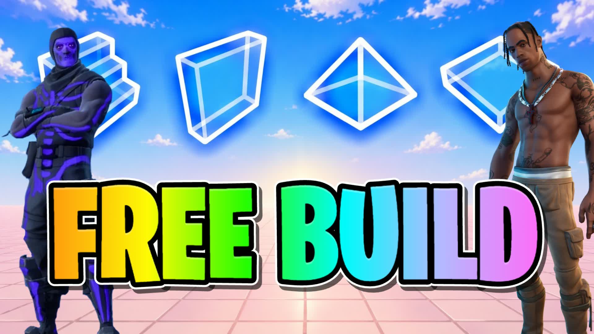 1V1 FREE BUILD FFA WITH SKINS — Fortnite Creative map