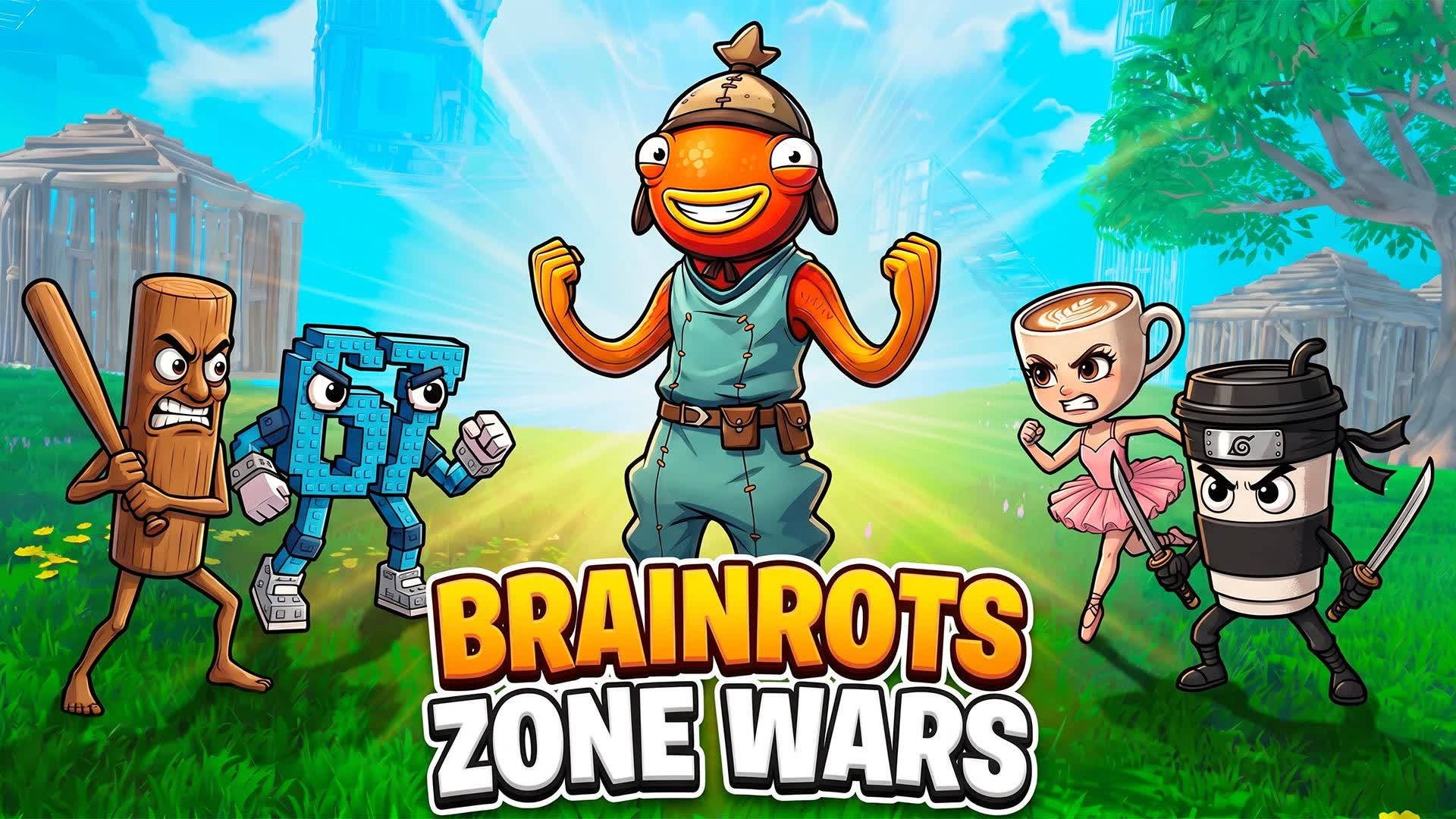 BRAINROT ZONE WARS 🧠 - NAME ON 🌀 — Fortnite Creative map