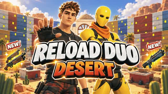 RELOAD DUO DESERT — Fortnite Creative map cover art