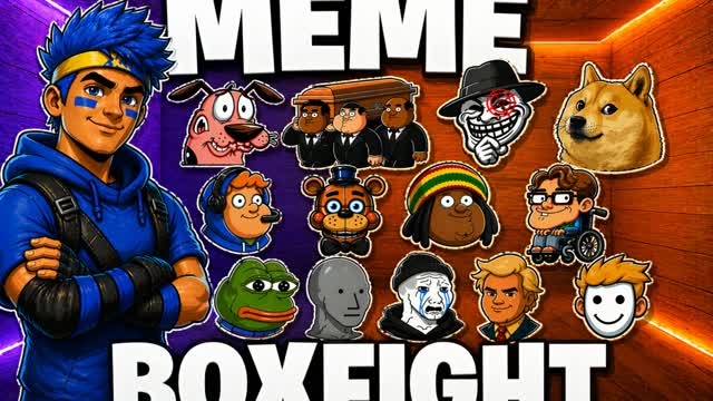 MEME BOX PVP - BOX FIGHTS Troll — Fortnite Creative map cover art