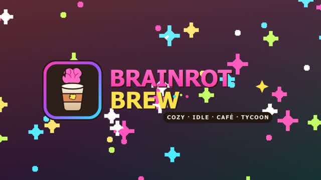 Brainrot Brew — Cozy Idle Café Tycoon — Fortnite Creative map cover art