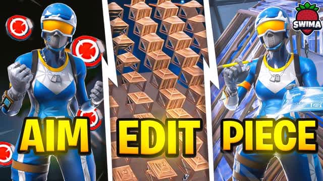 🎯 Aim, Edit, Piece Control by swiMa 🍓 — Fortnite Creative map cover art