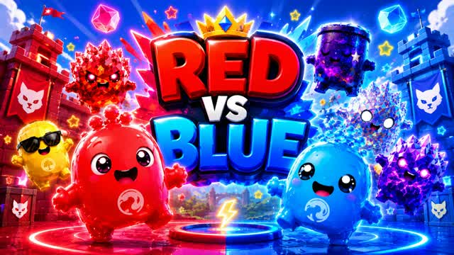 ๐ TOP RED VS BLUE COLOR CHAOS! โ Fortnite Creative map