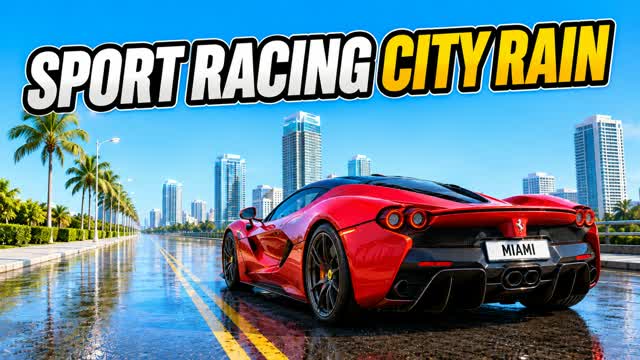 SPORT RACING CITY RAIN — Fortnite Creative map